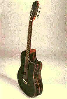 Ebony/graphite classic cutaway guitar